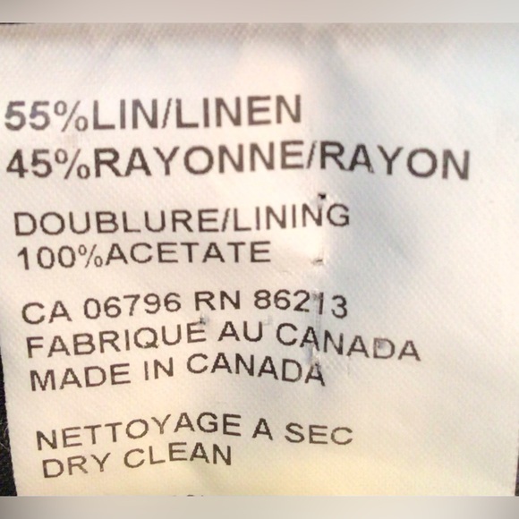 TRISTAN Navy Linen-Rayon Single Button Jacket - Small - Picture 4 of 4